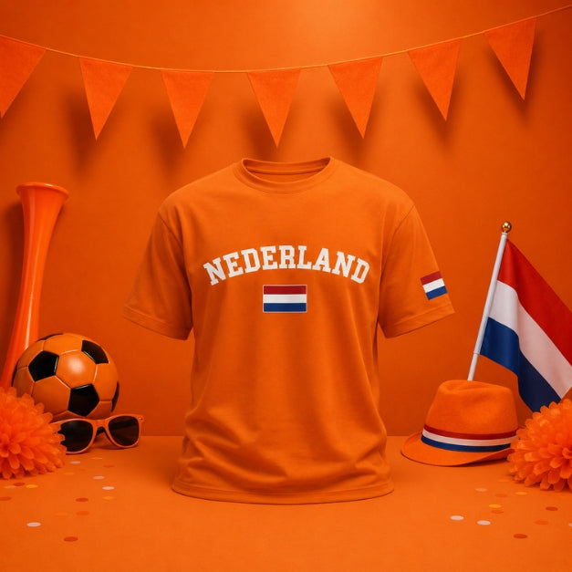 Oranje Shirt Nederland - Grote Maten